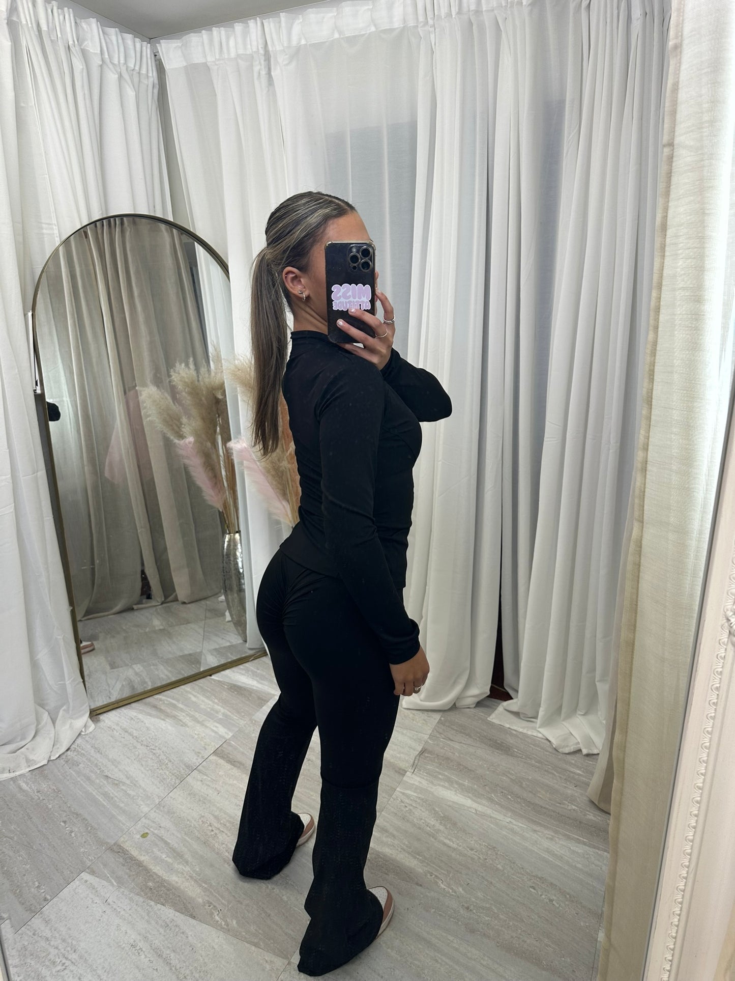 SCULPT gym jacket and scrunch bum flares 3361