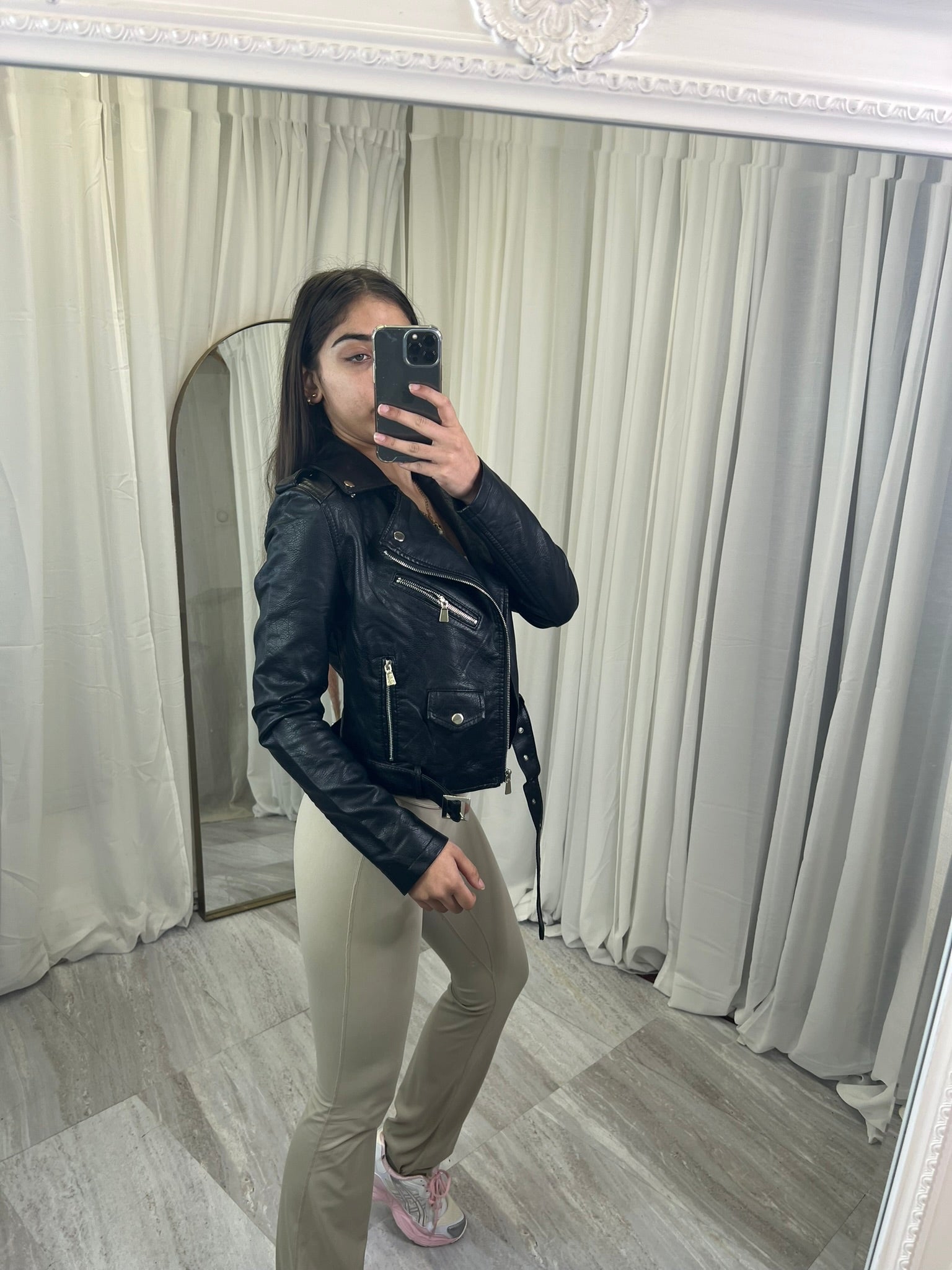 Faux leather jacket