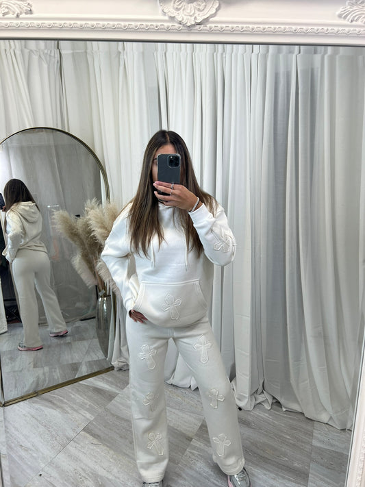 Oversized wide leg crossed tracksuit