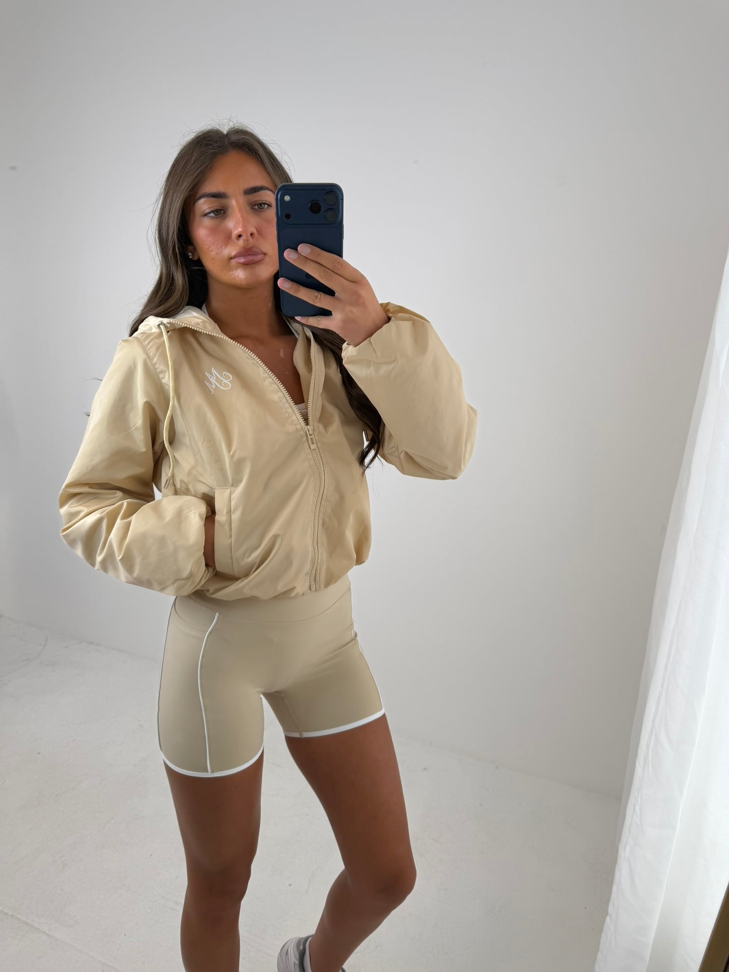 Wind Breaker casual hooded zipped long sleeved jacket