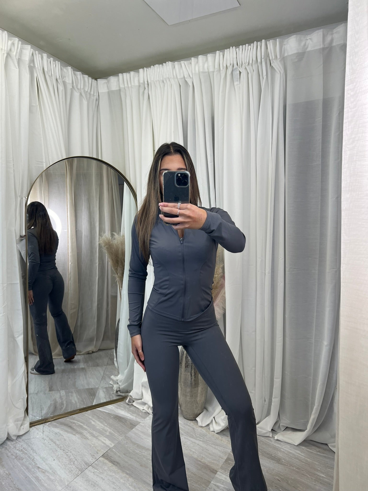 SCULPT gym jacket and scrunch bum flares 3361