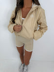Wind Breaker casual hooded zipped long sleeved jacket