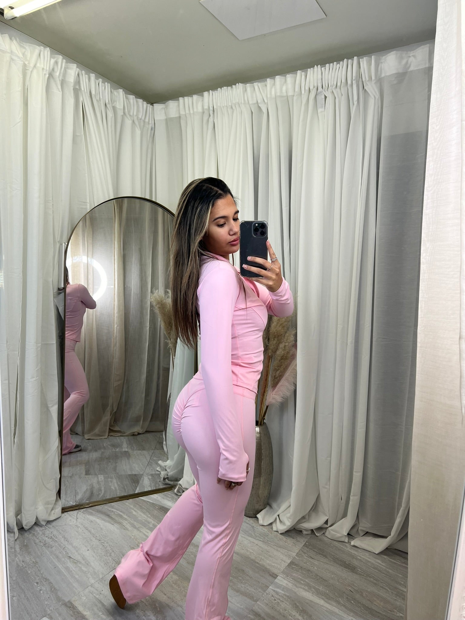 SCULPT gym jacket and scrunch bum flares 3361