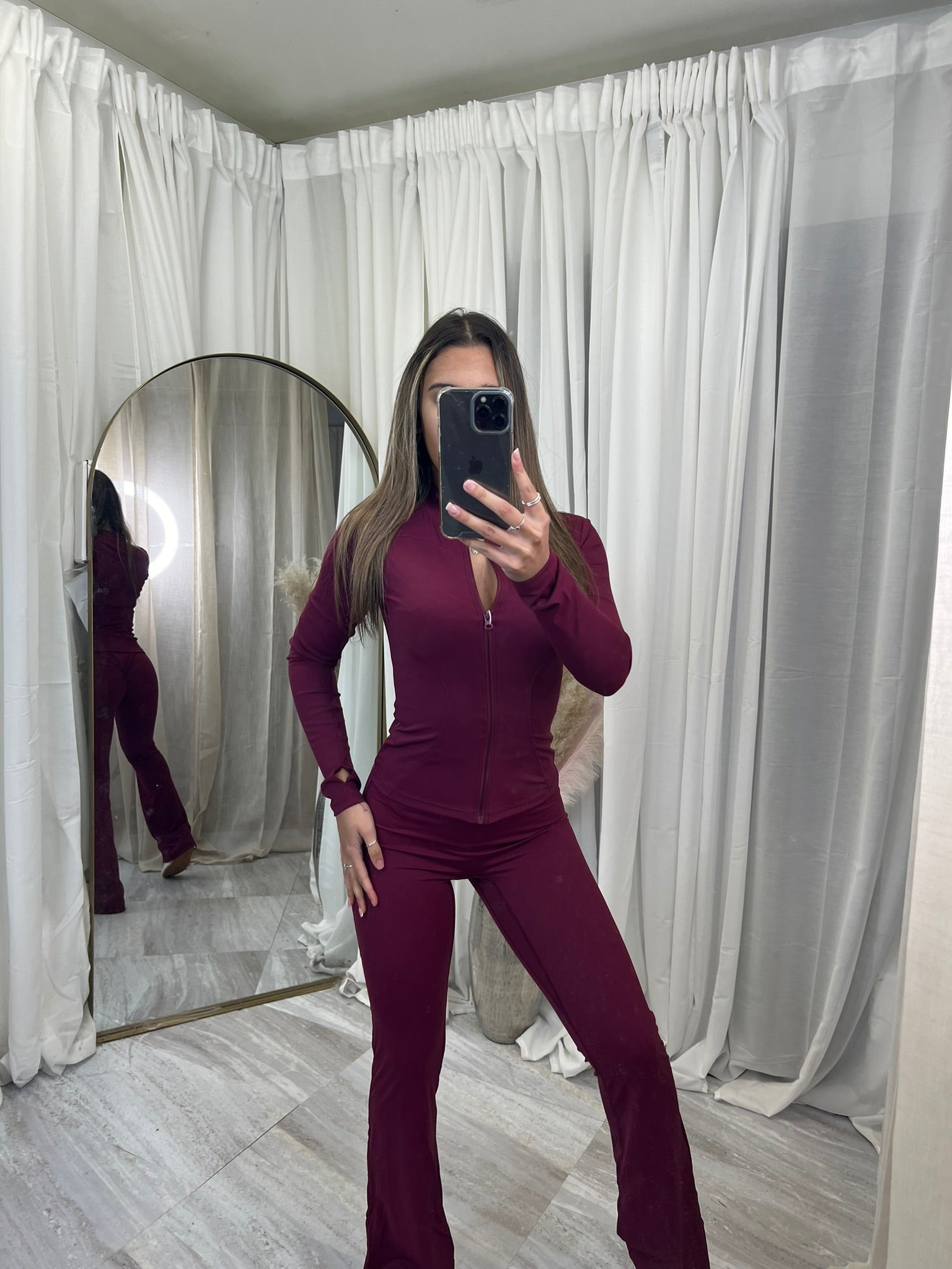 SCULPT gym jacket and scrunch bum flares 3361