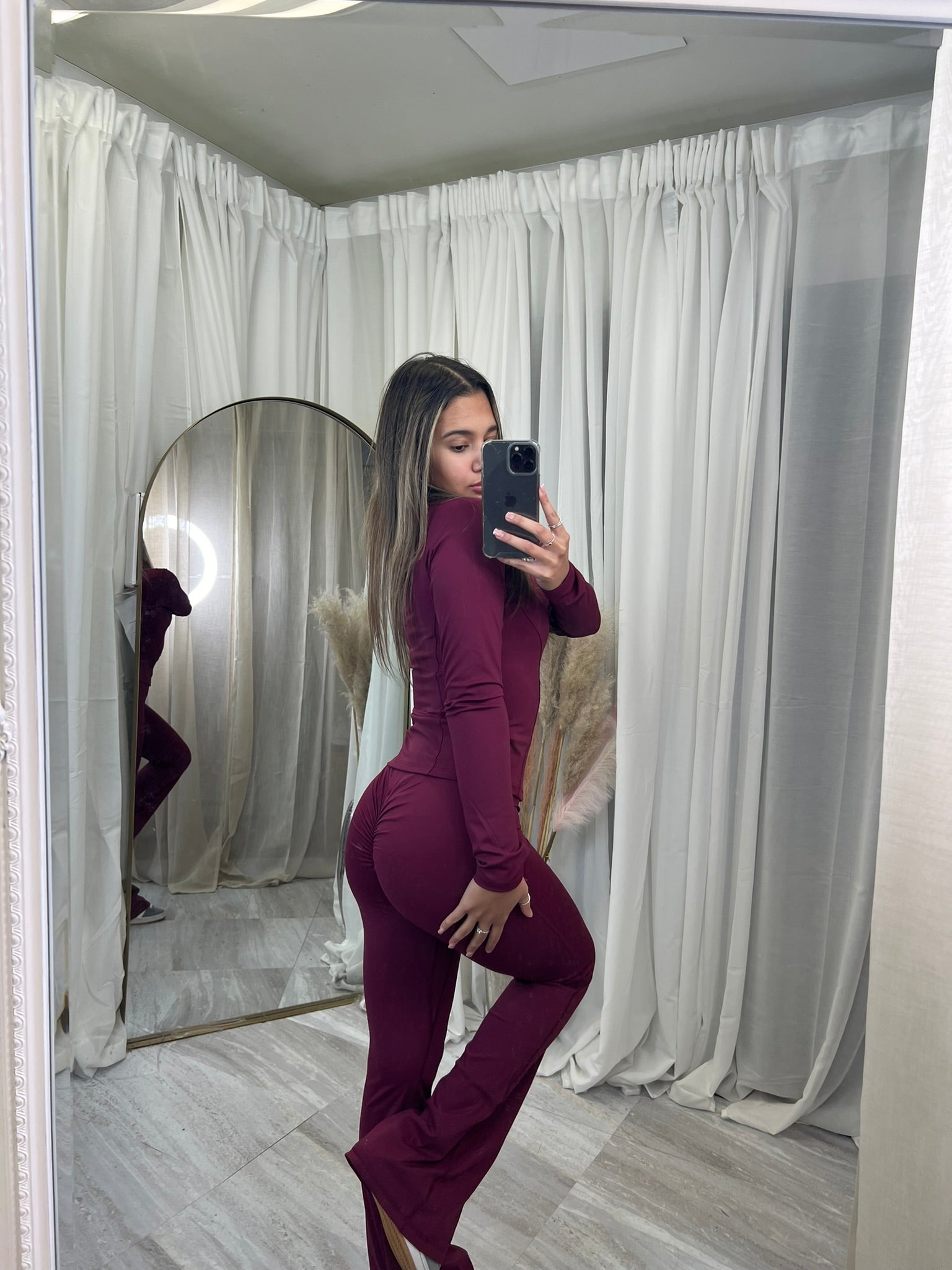 SCULPT gym jacket and scrunch bum flares 3361