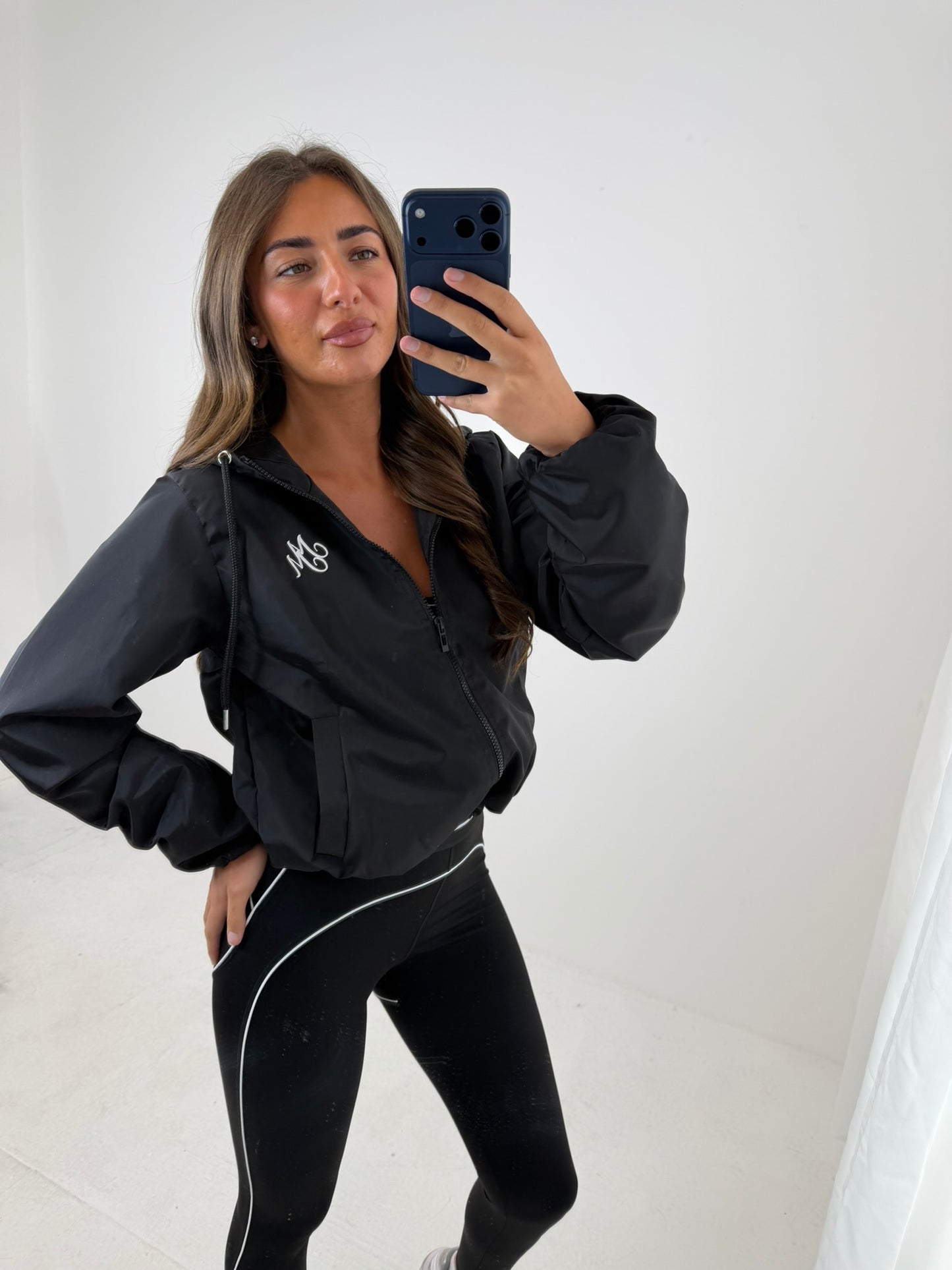 Wind Breaker casual hooded zipped long sleeved jacket
