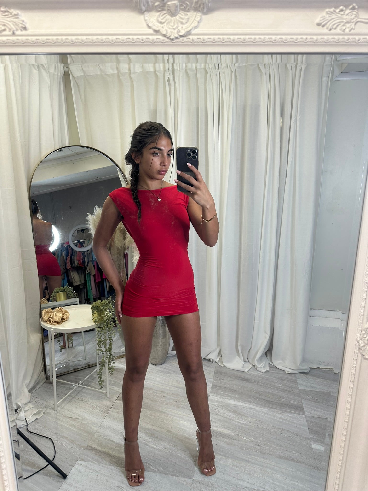 Backless mini dress