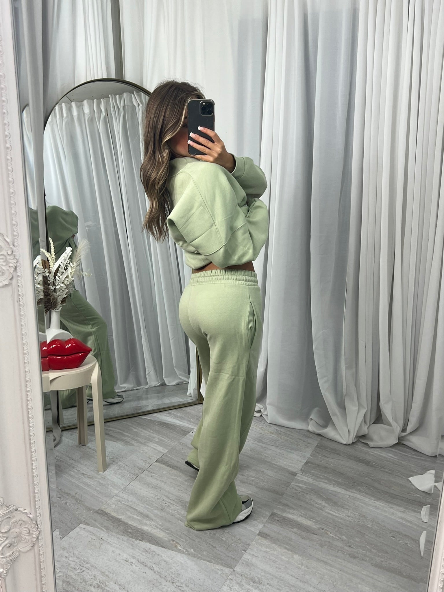 Zip up wide leg tracksuit