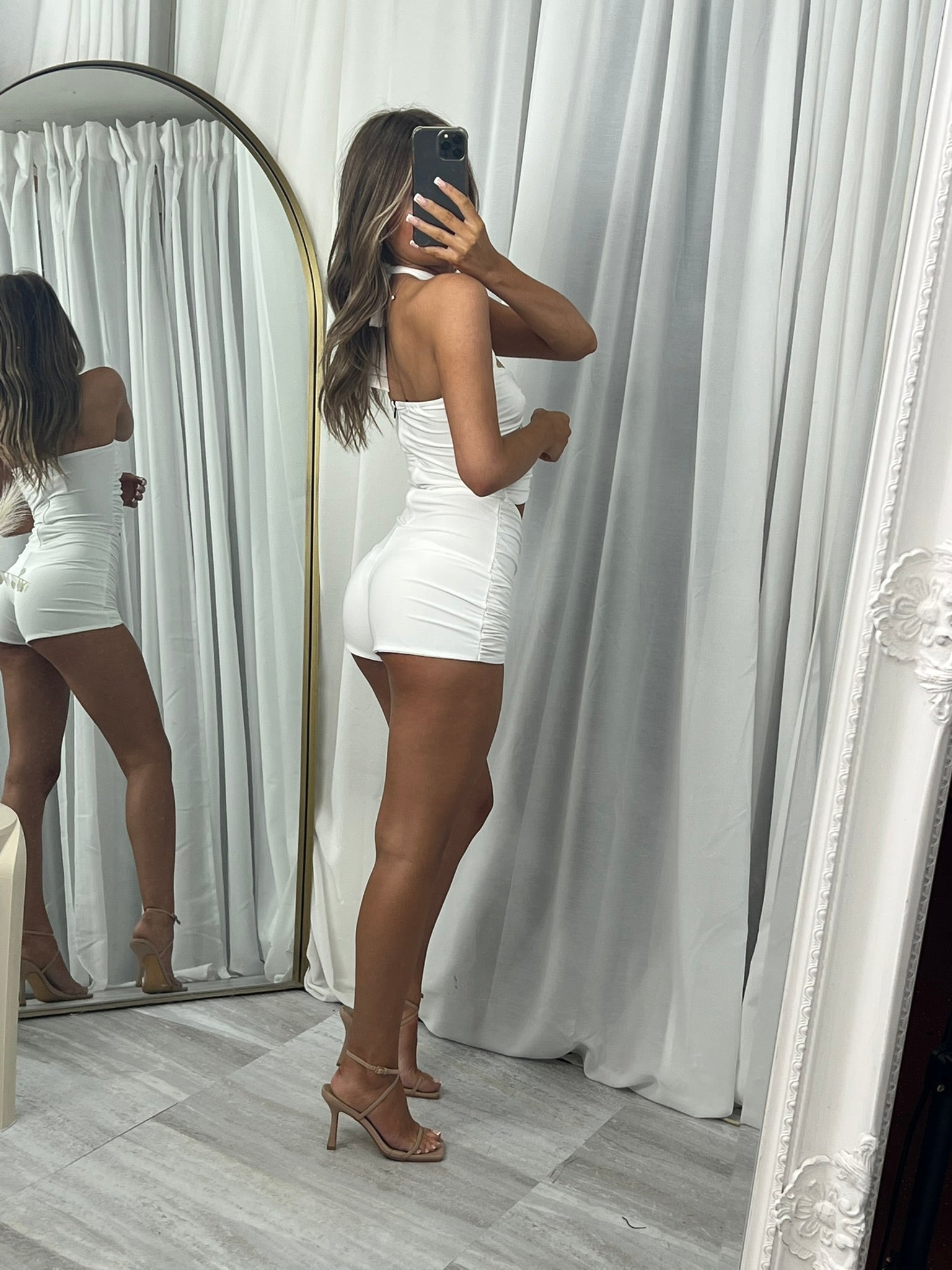 Shorts set with slit front detail