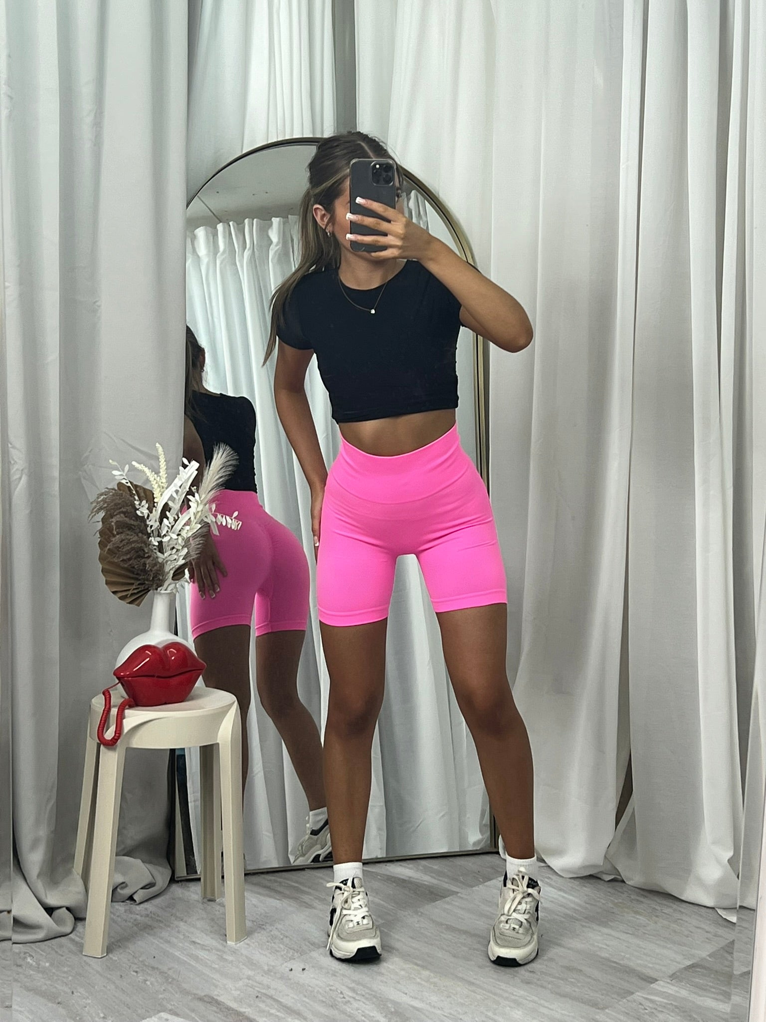 Sale ribbed ruched bum shorts