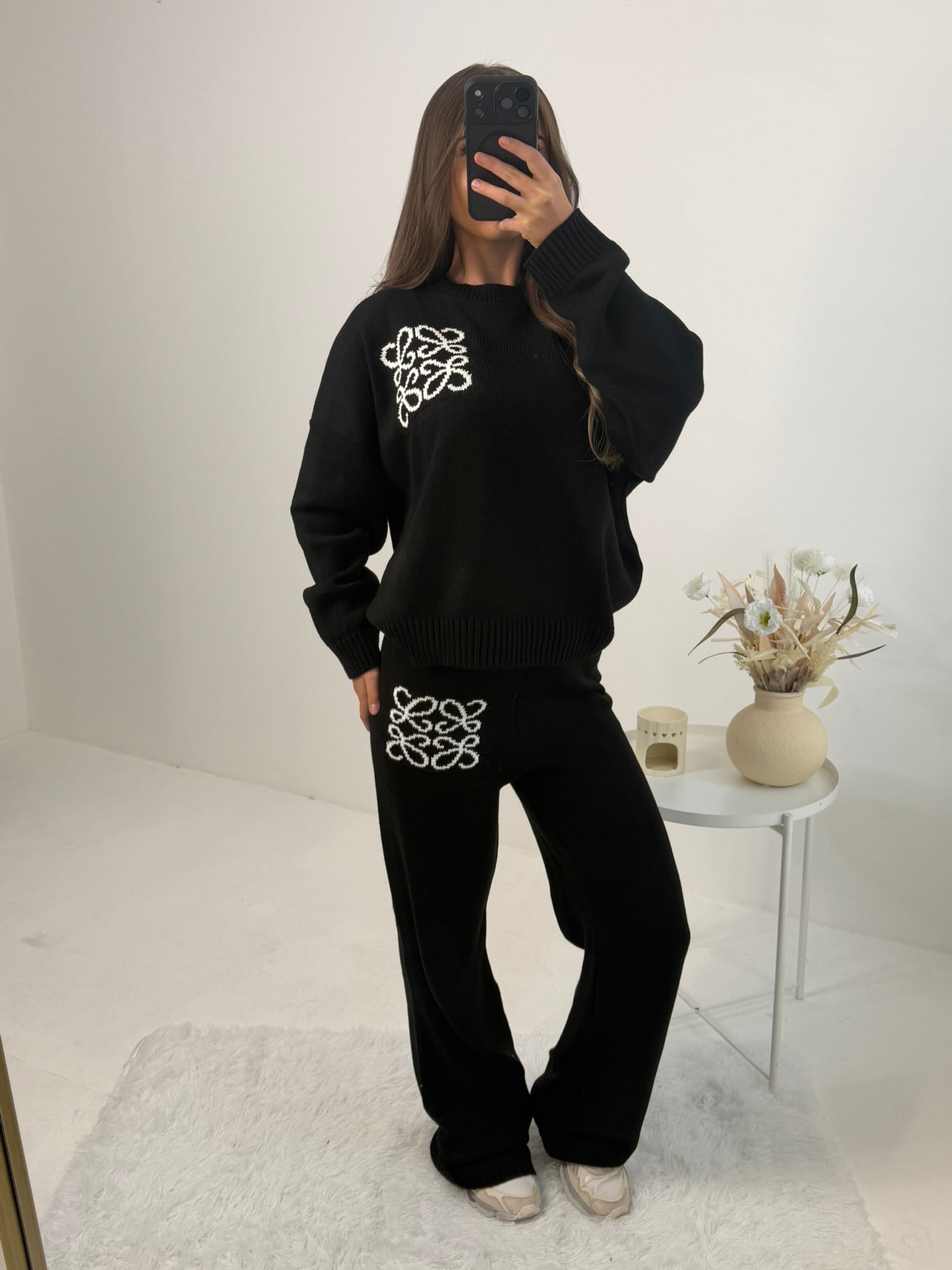 Knitted 2 peice over sized lounge wear tracksuit set