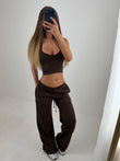 Haille comfort low waist halter neck loungewear set