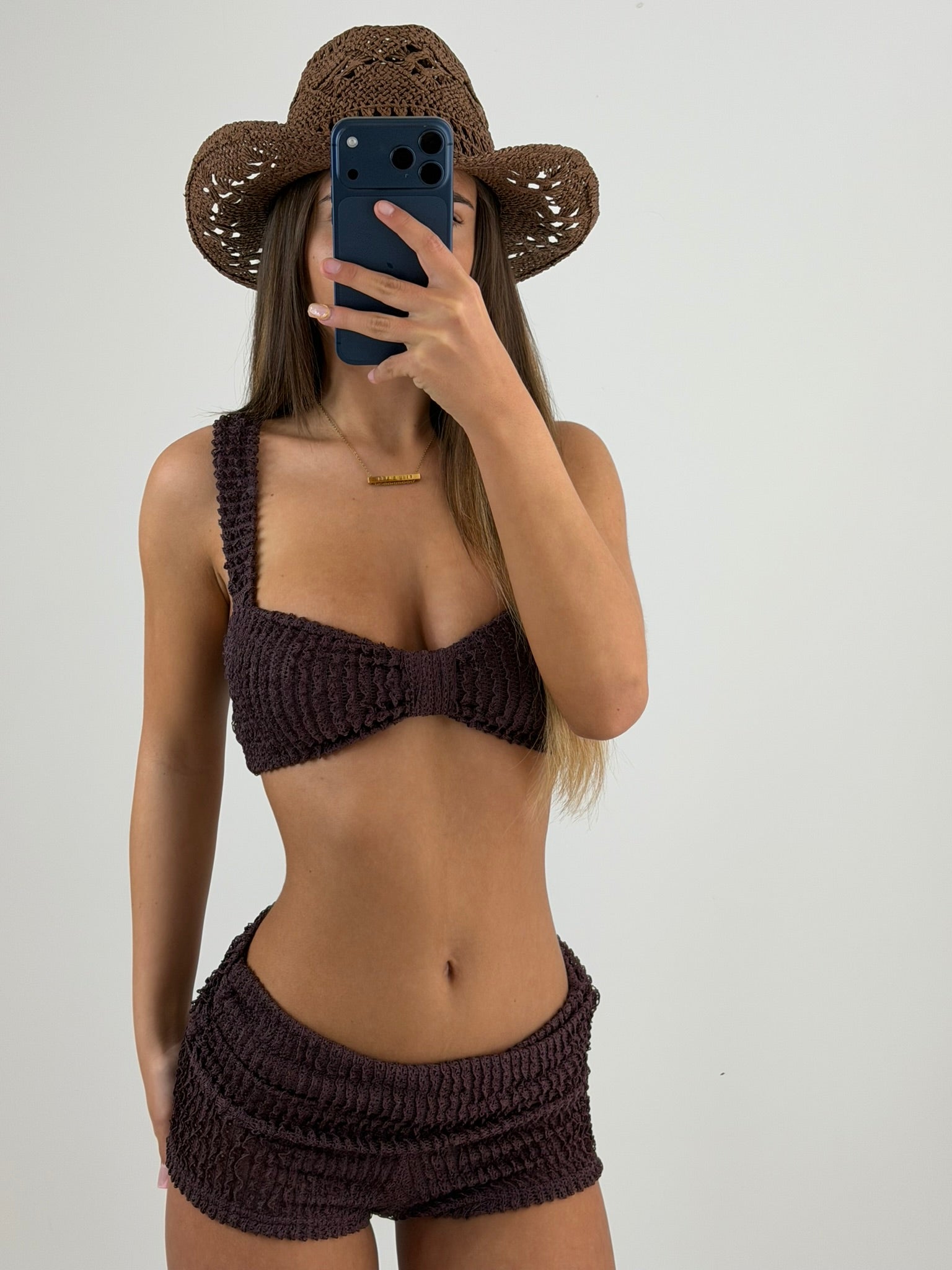 Shorts with layer cover over and sleeveless top summer holiday 2 piece set