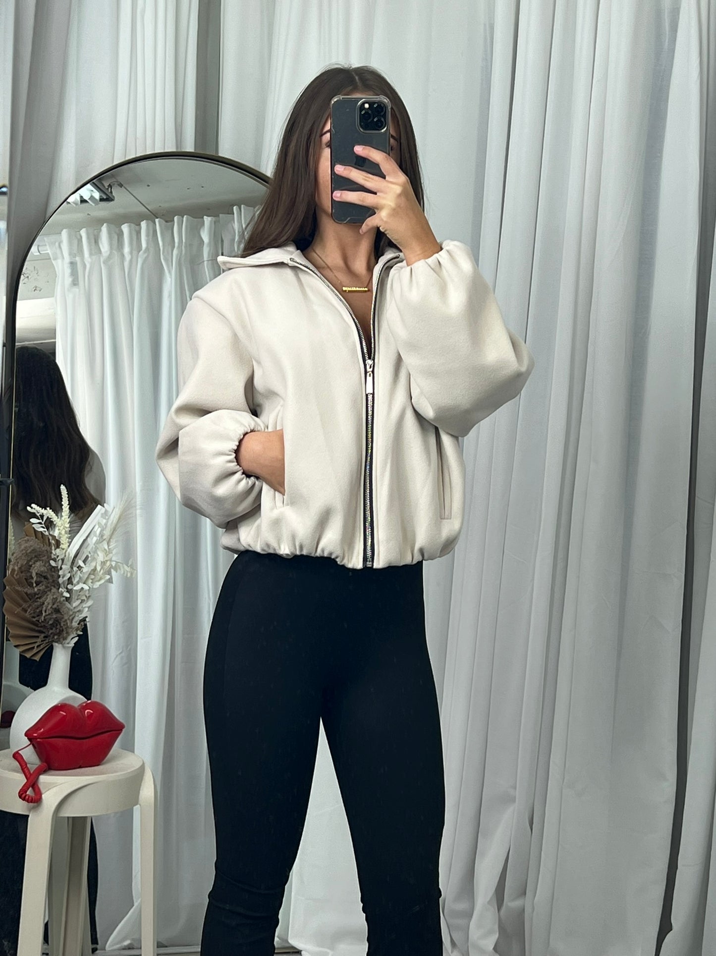 Emily collared bomber jacket