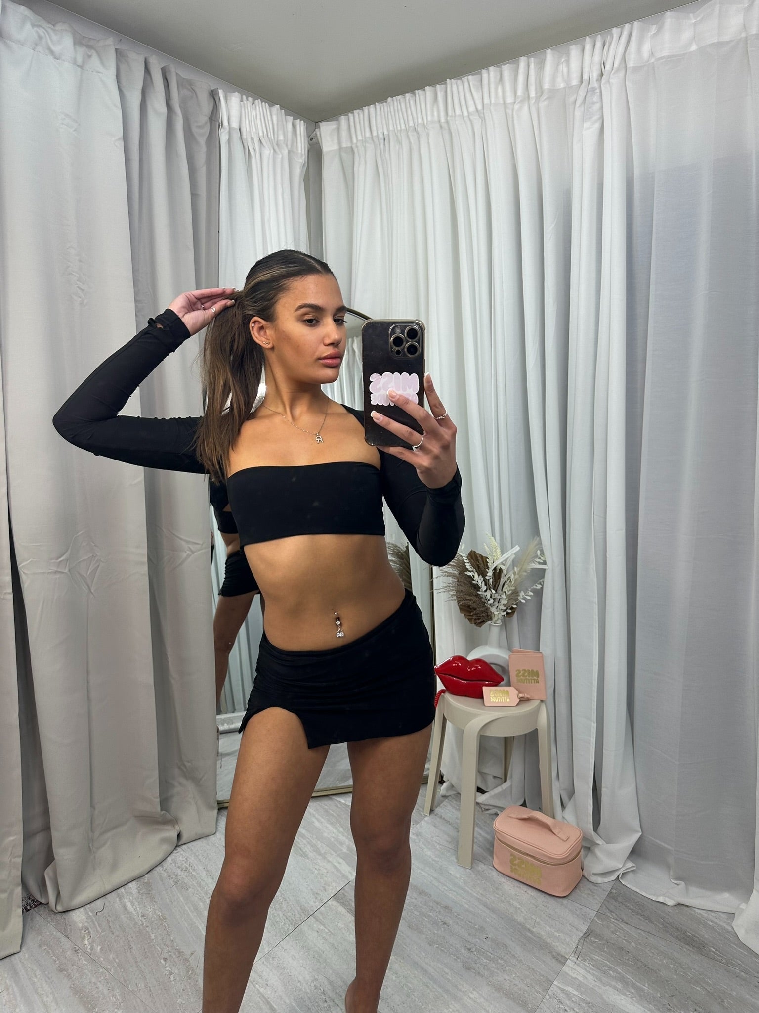 Mini Skirt with crop top