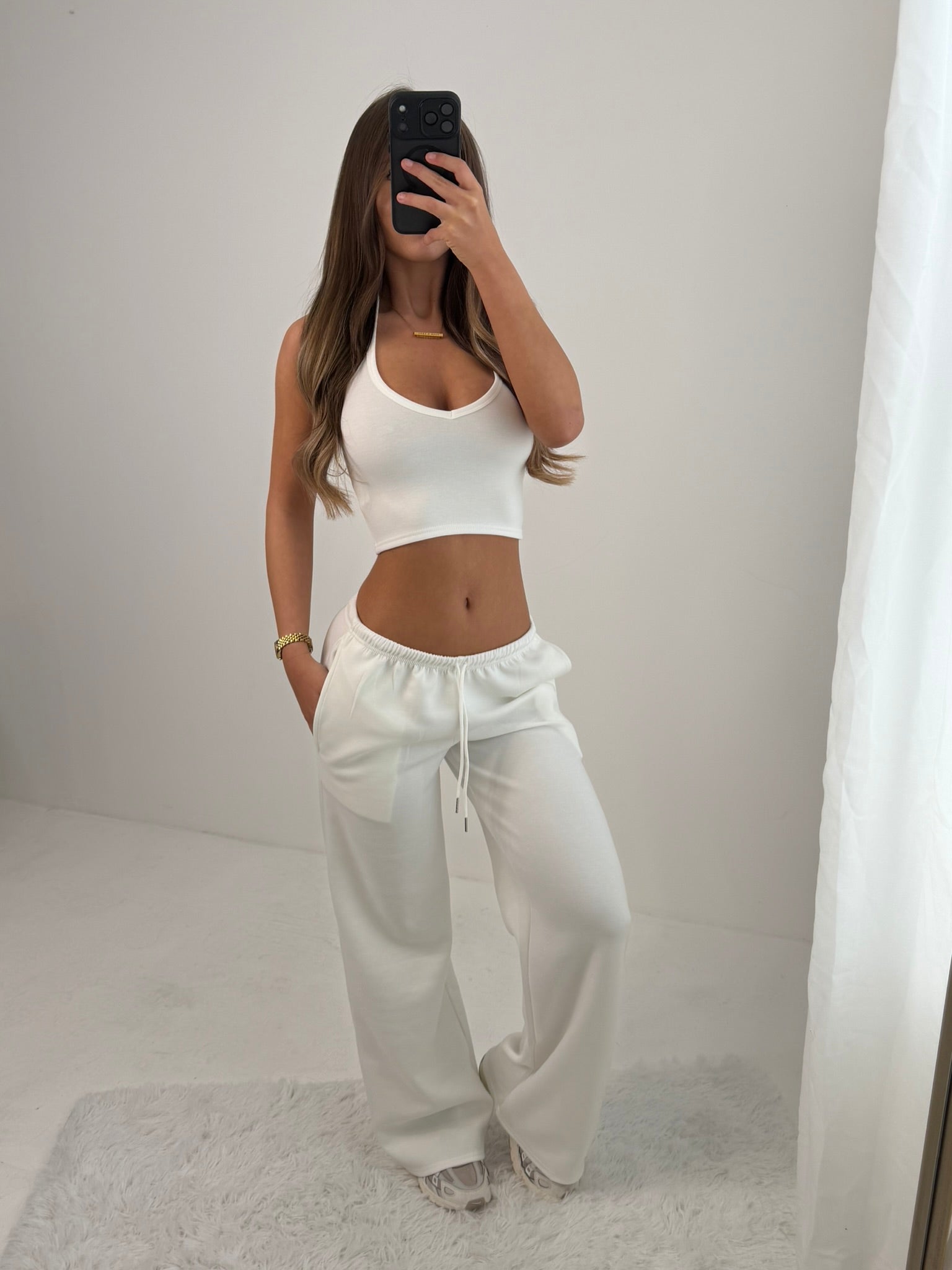 Haille comfort low waist halter neck loungewear set