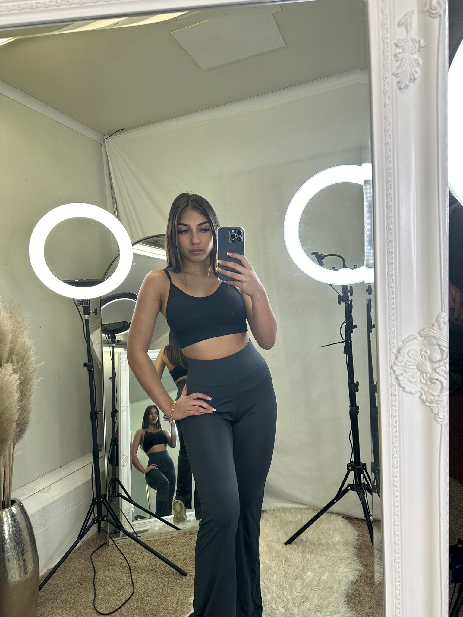high waisted flared yoga pants