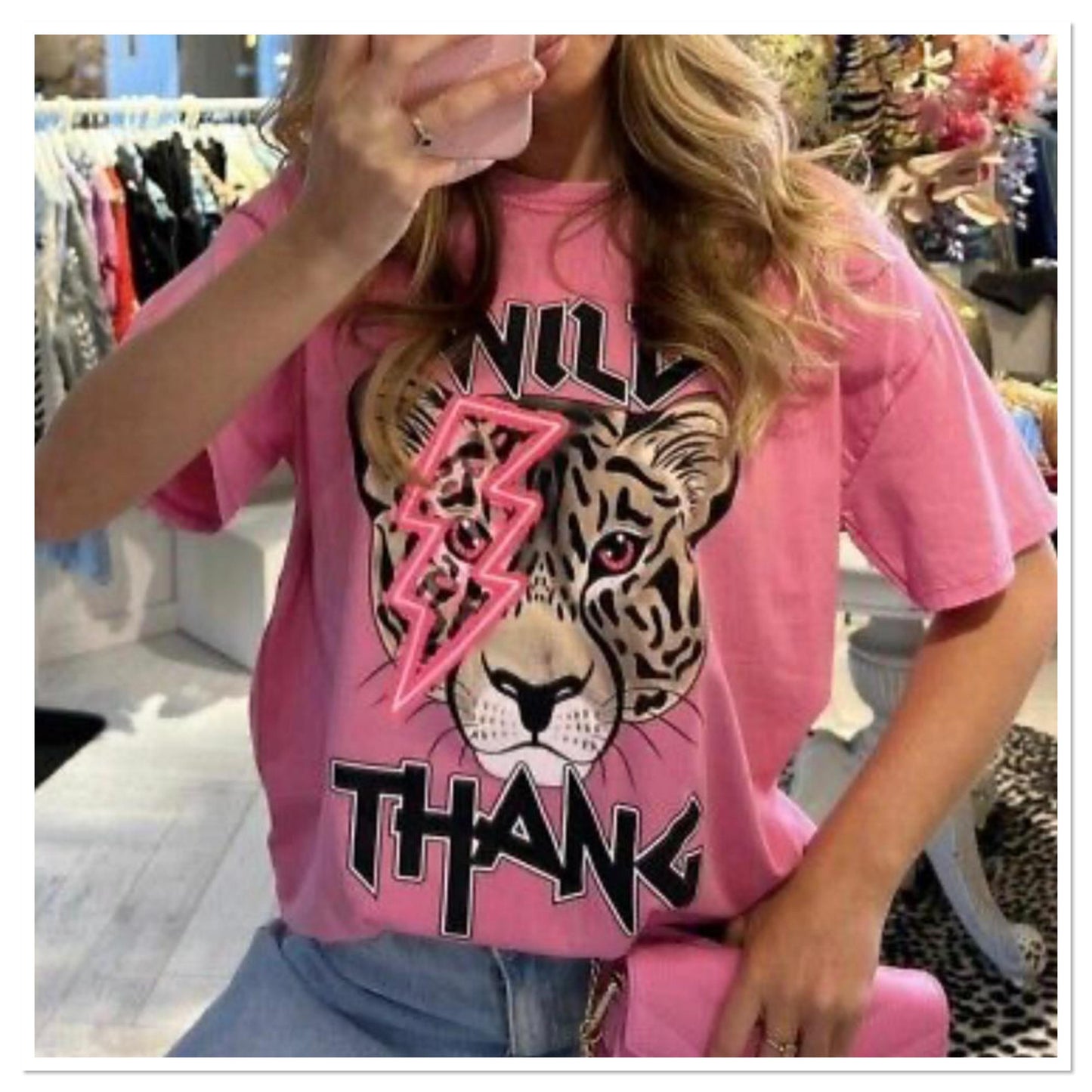Wild thing print t shirt top